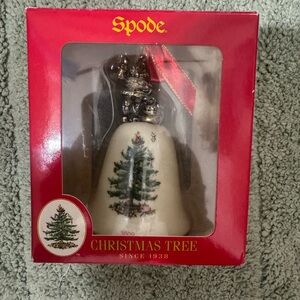 2009 Spode Christmas Tree Bell Ornament with Santa